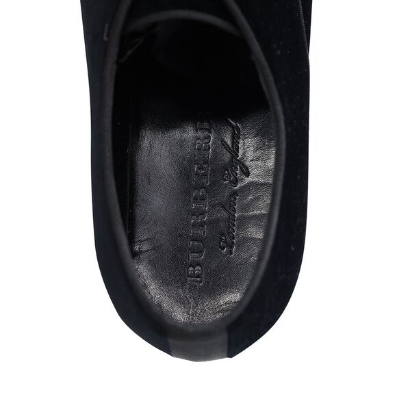 Burberry Lace Up Derby Oxfords in Black Velvet